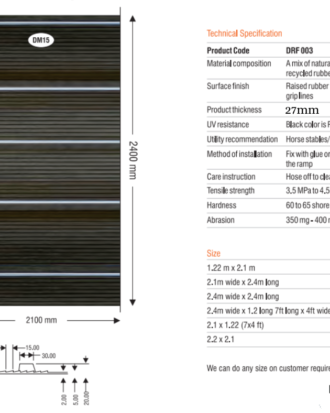 horse trailer ramp mat anti-slip rubber flooring