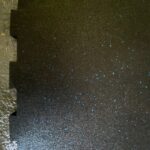 Classic Rubber Gym Mat 1mx1m 17mm interlocking Blue and Black