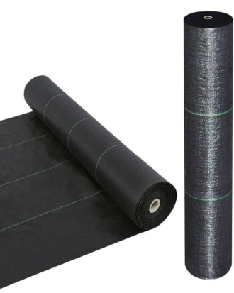 Heavy duty weed control membrane roll 108cm x 50m woven ground cover fabric