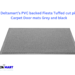 Black & grey Fiesta Tufted PVC Doormat – Perfect Carpet Mat for Home & Office