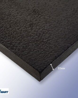 EVA Foam Gym Mat Black 22mm | Amoebic Design Non-Slip Exercise & Yoga Mat 6ft x 4ft