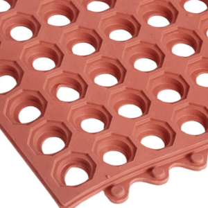 3ft x 3ft x 12mm Hollow Rubber Interlocking Industrial Mat – Anti-Slip Drainage Floor Mat