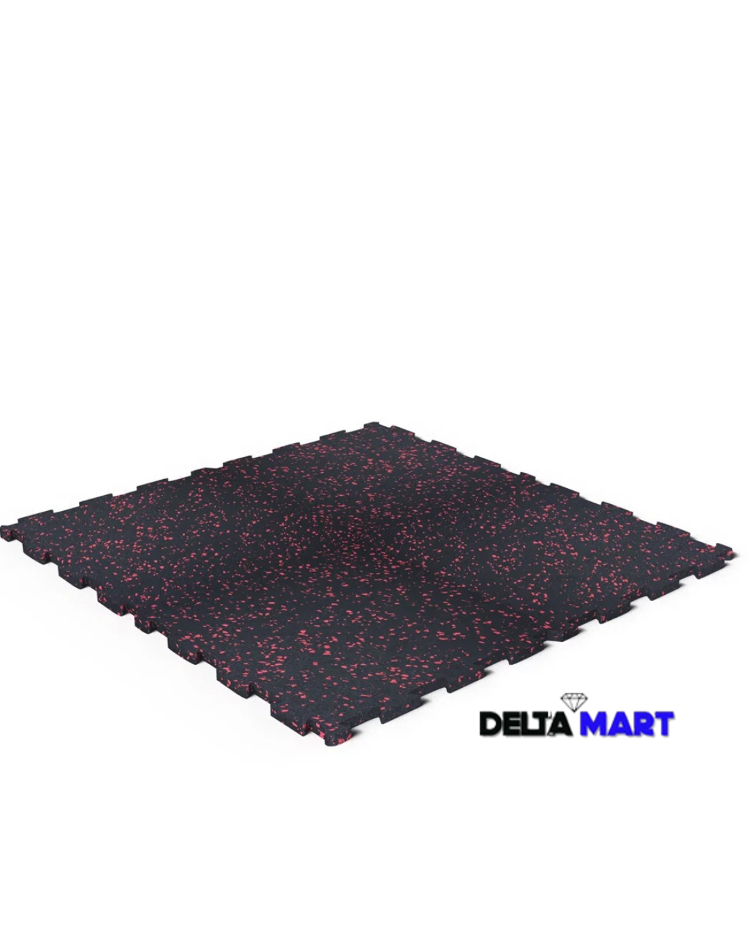 1m x 1m x 12mm Red Fleck Rubber Interlocking Gym Mats