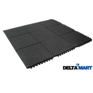 14mm Checker Plate Rubber Gym Mat 3ft x 3ft