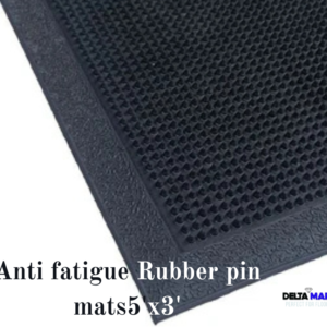 5ft x 3ft x 12mm Heavy Duty Rubber Pin Mat – Anti-Slip Entrance & Workplace Mat