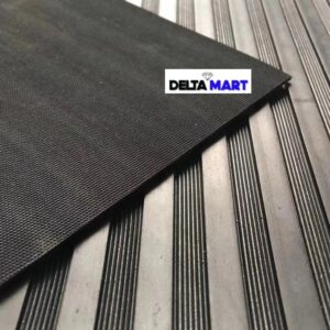 1.2m Wide American Ribbed Rubber Flooring Roll – 3mm Thick – Up to 10m Long