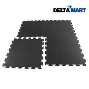 17mm Interlocking Rubber Gym Mat 1m x 1m – Amoebic Top