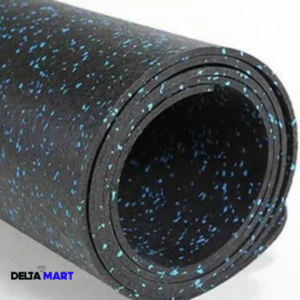 Blue Flake Rubber Gym Flooring Roll 1.2m x 5m x 10mm