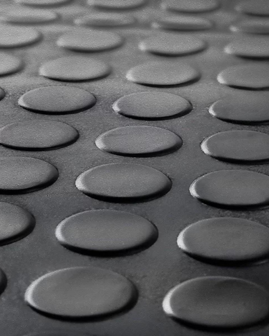 2m Wide × 5mm Coin Top Rubber Flooring Roll – Cut Lengths from 1m to 10m
