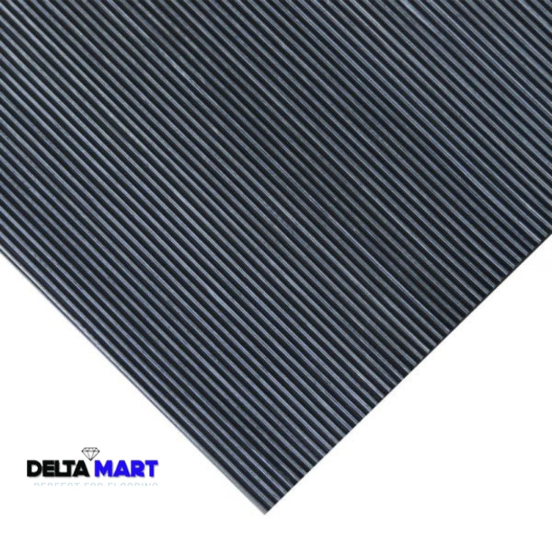 1m Wide Fine Ribbed Rubber Flooring Roll – 3mm Thick – Up to 20m Long - Image 3
