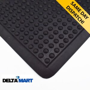 5ft x 3ft x 12mm Bubble Top Rubber Mat – Heavy Duty Anti-Slip Floor Mat