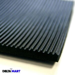 1.5m Wide Fine Ribbed Rubber Flooring Roll – 5mm Thick – 1m to 10m