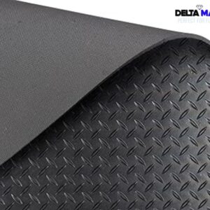 Checker Diamond Plate Rubber Flooring Roll – 1.8m Wide to 10m Long
