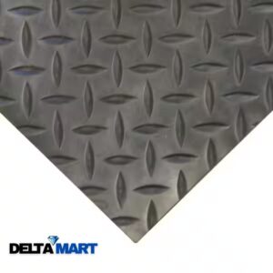 Heavy Duty Rubber Gym Mat 6ft x 4ft (183 x 122cm) x 12mm – Checker/Diamond Design