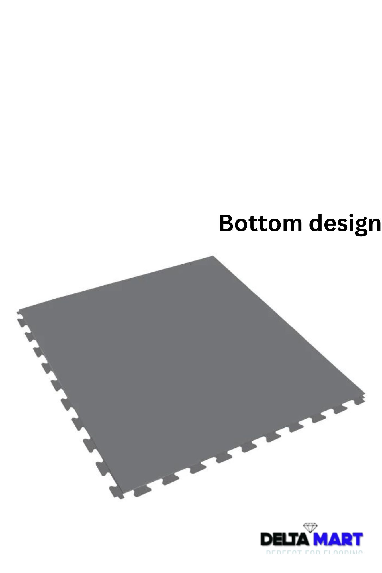 Grey Interlocking PVC Floor Tiles 460mm x 460mm x 5mm – Heavy Duty Coin Top - Image 4