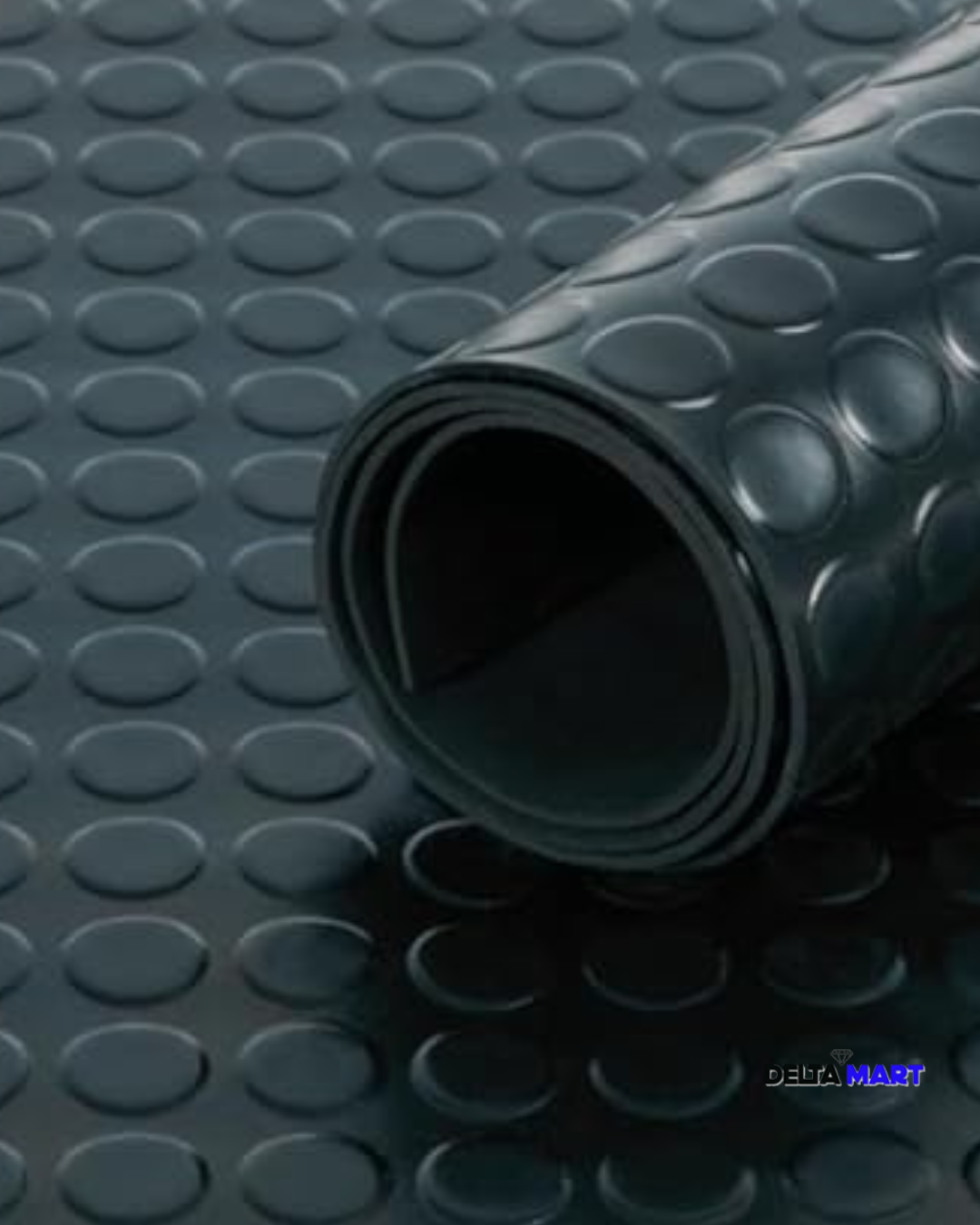 1.5m Wide × 3mm × 10m Coin Top Rubber Flooring Roll