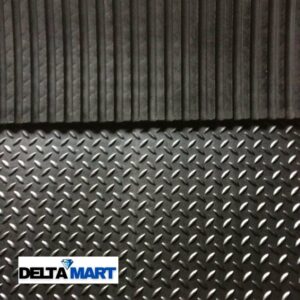 Heavy Duty Rubber Gym Mat 6ft x 4ft (183 x 122cm) x 18mm – Checker/Diamond Design