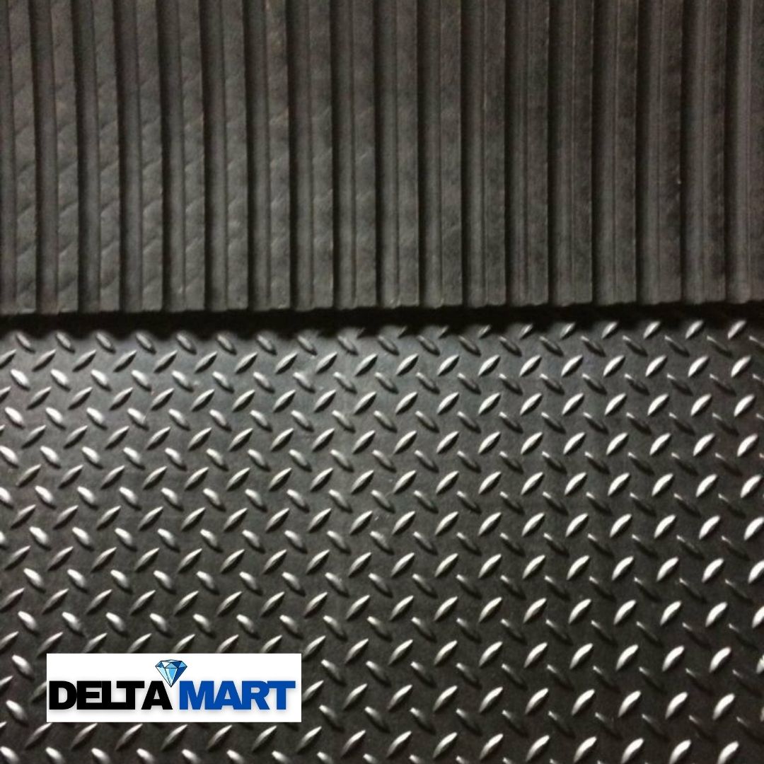 Checker Design Rubber Stable Mat 6ft x 4ft x 12mm – Heavy Duty Horse Flooring