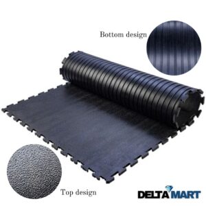 Interlocking rubber Gym mat 6ftx4ft(182x122cm)18mm Amoeba design