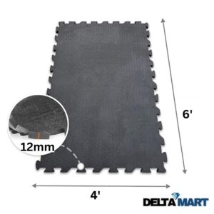 Interlocking rubber Gym mat 6ftx4ft(182x122cm)12mm Amoeba design