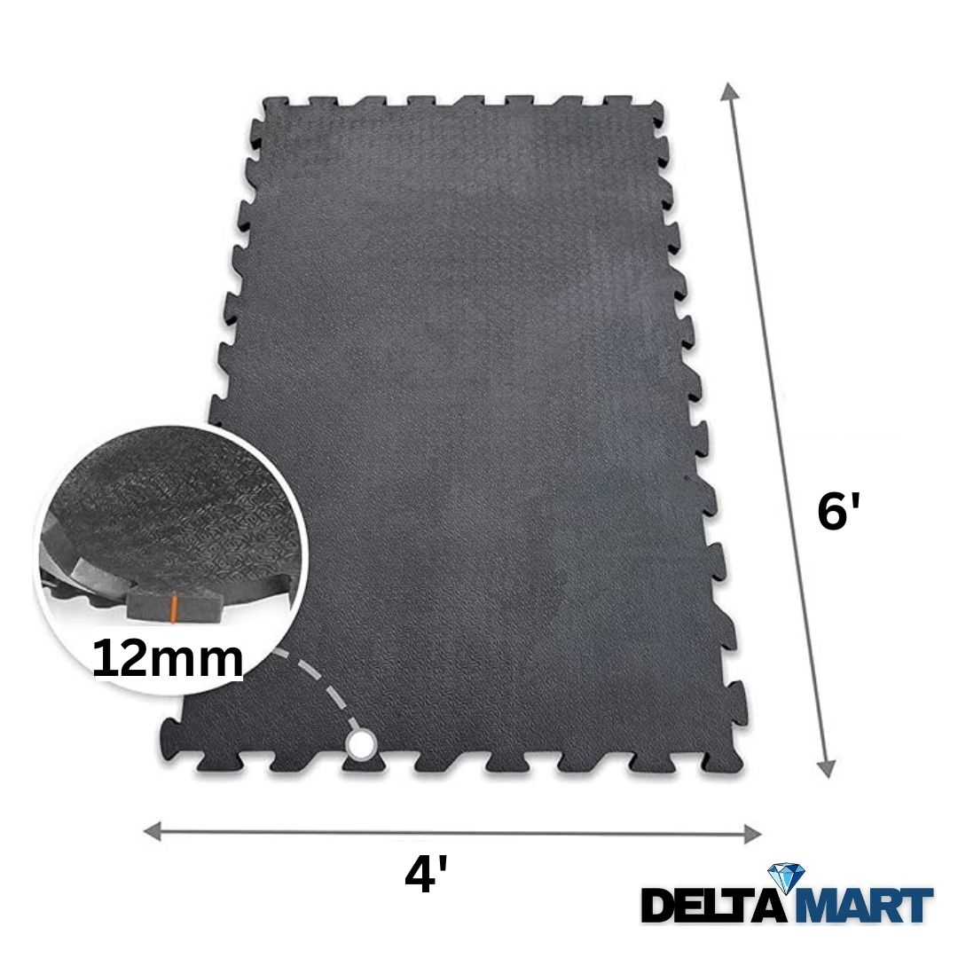 Interlocking rubber Gym mat 6ftx4ft(182x122cm)12mm Amoeba design