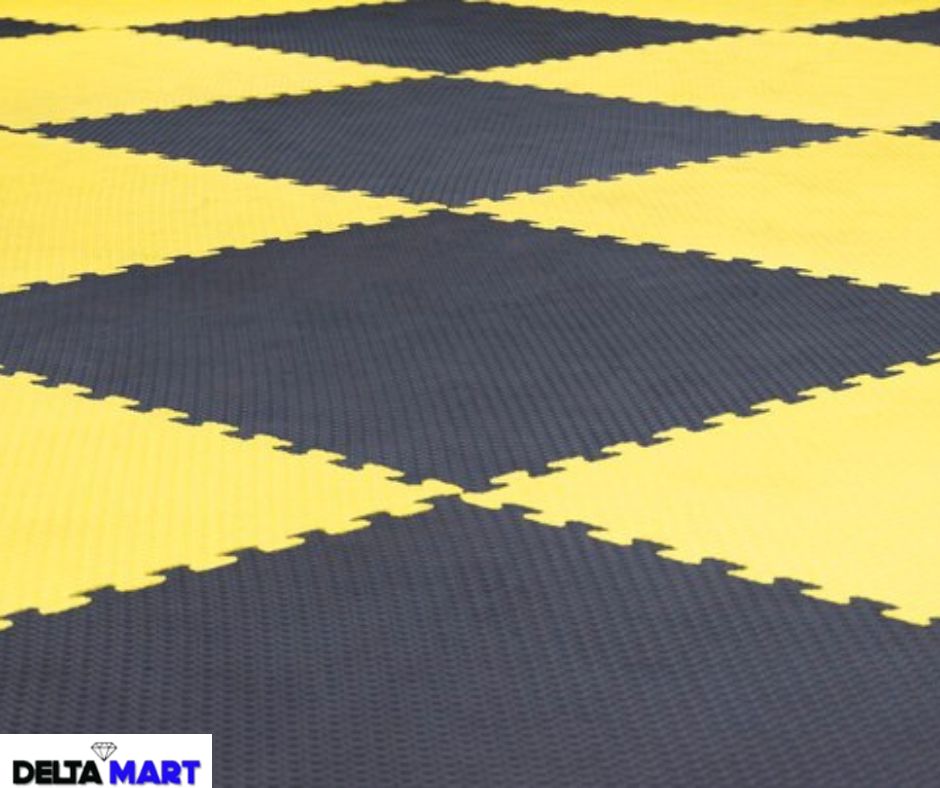 Milk Parlour EVA mat 1mx1mx 20mm and 40mm - Yellow and Black