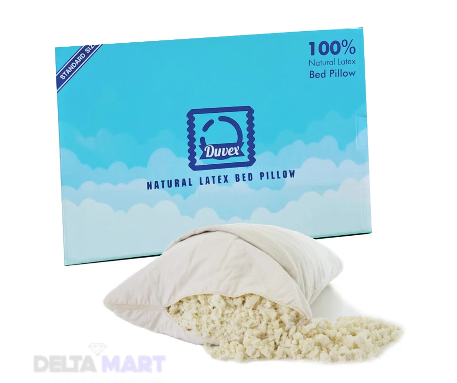 Premium Shredded Natural Latex Pillow 60x40cm – Adjustable & Breathable Support