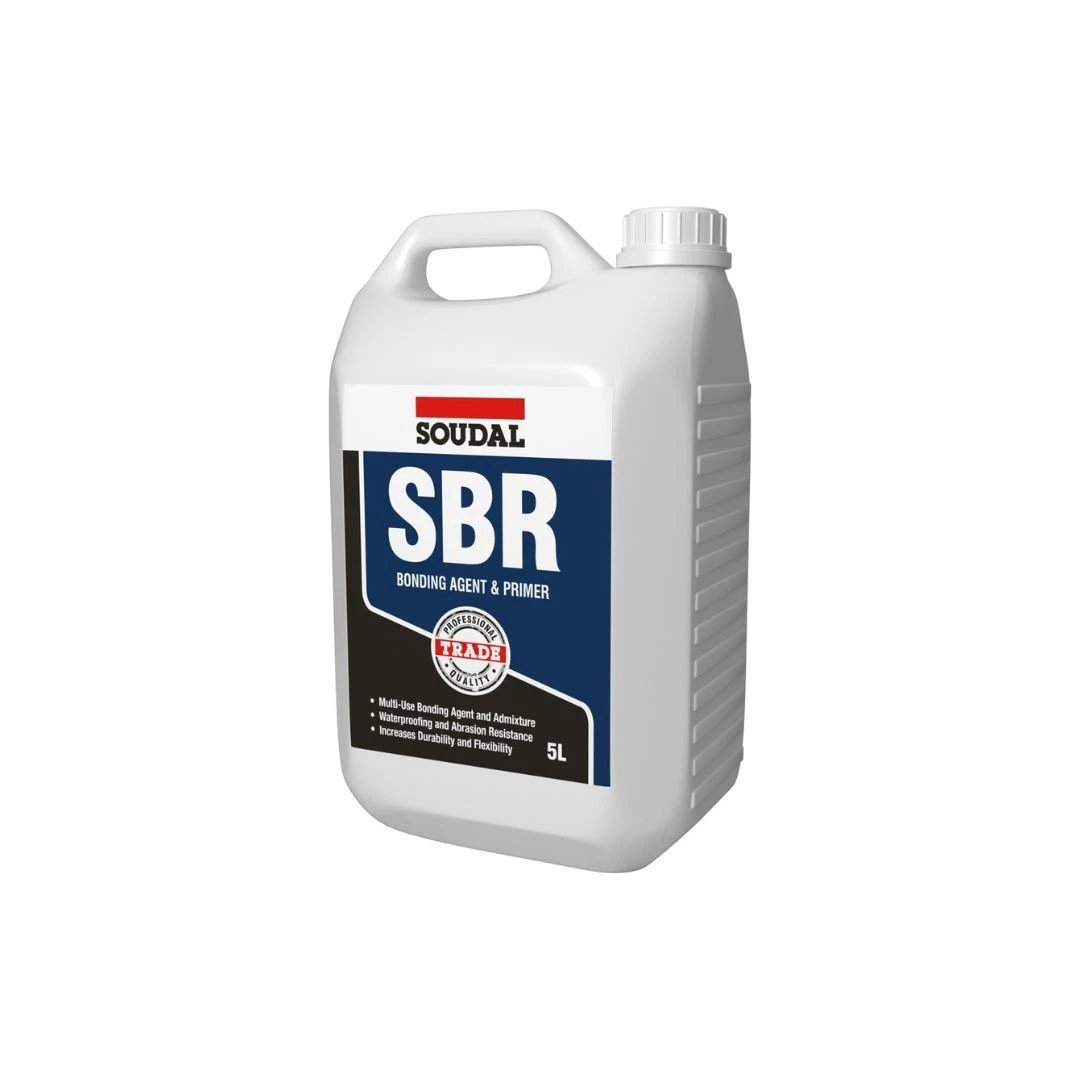 Soudal SBR Bonding Agent & Primer 5L – Waterproof Admixture, Mortar Screed Rende